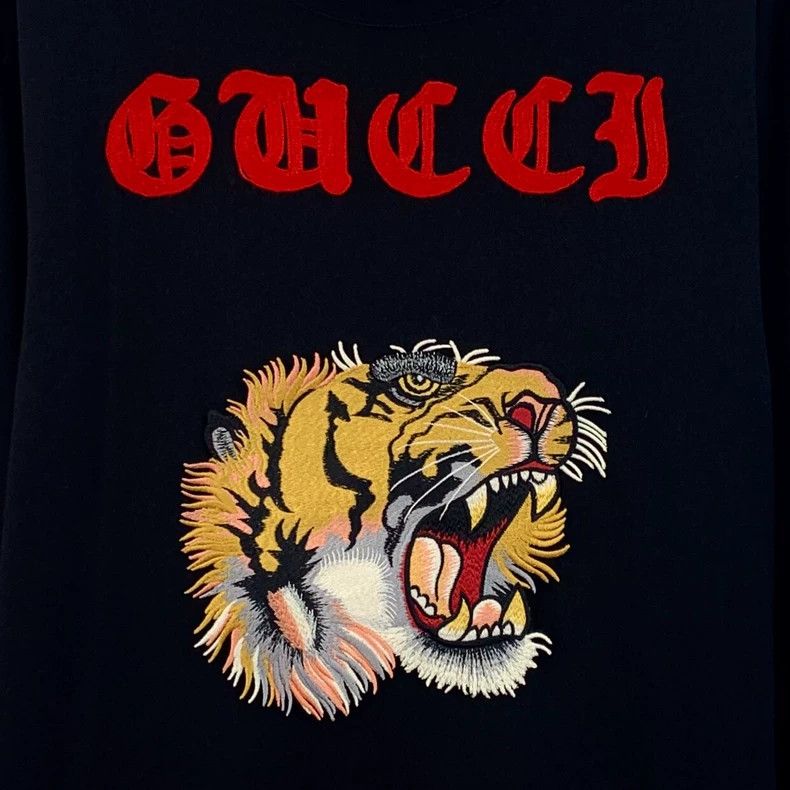 Gucci Gucci Black Tiger Embroidered Long Sleeve Sweatshirt-dmc Size US S / EU 44-46 / 1 - 4 Thumbnail