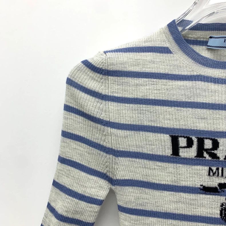Prada Prada Striped Wool Knit Crew Neck Top-dmc Size US XS / EU 42 / 0 - 3 Thumbnail