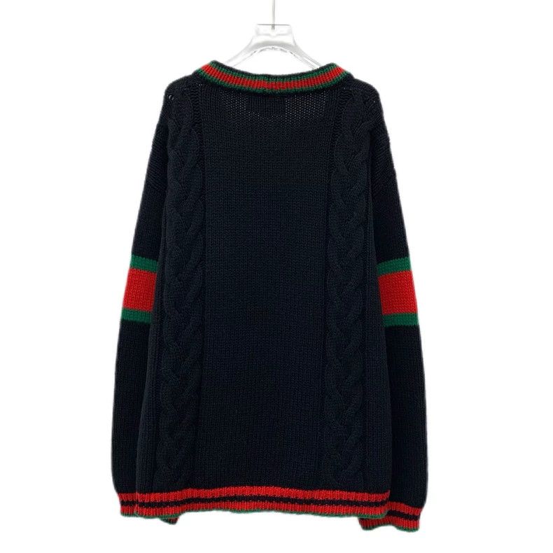 Gucci Gucci Black Striped Wool Cardigan-dmc Size US XXL / EU 58 / 5 - 2 Thumbnail