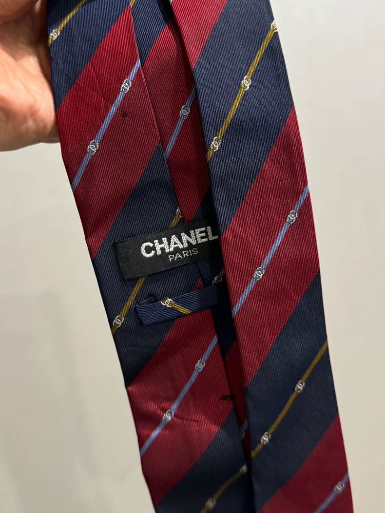 Chanel Vintage Chanel Tie with Stripes-dmc Size ONE SIZE - 3 Thumbnail