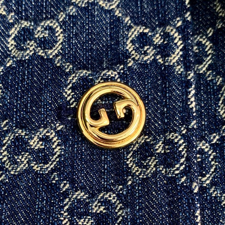 Gucci Gucci Logo Denim Long Sleeve Jacket-dmc Size US S / EU 44-46 / 1 - 6 Thumbnail