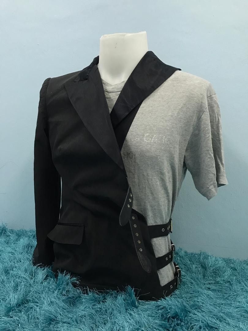 JeanPaulGaultierヴィンテージ バックルワンスリーブジャケット希少 Jean Paul Gaultier Final Drop !!! Rare Design !!! Vintage