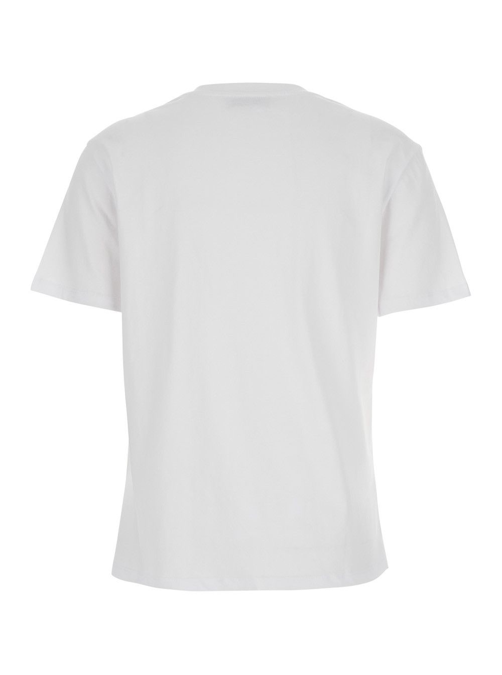 TWINSET White T-Shirt with Metallic Logo Plaque on the Front in Cotton Woman Size M / US 6-8 / IT 42-44 - 2 Thumbnail