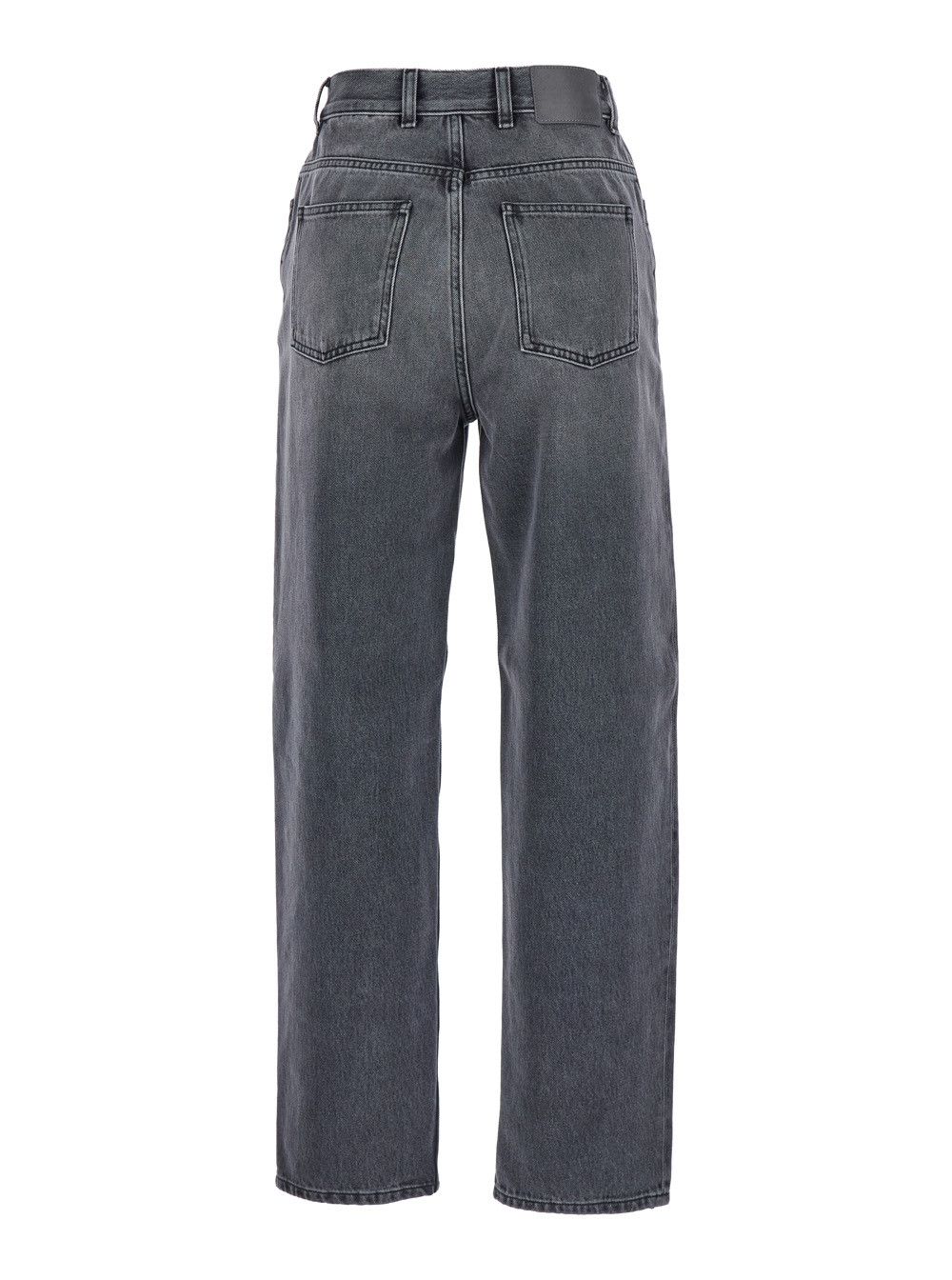 Moncler Grey Five-Pocket Jeans in Denim Woman Size 30" / US 8 / IT 44 - 2 Thumbnail