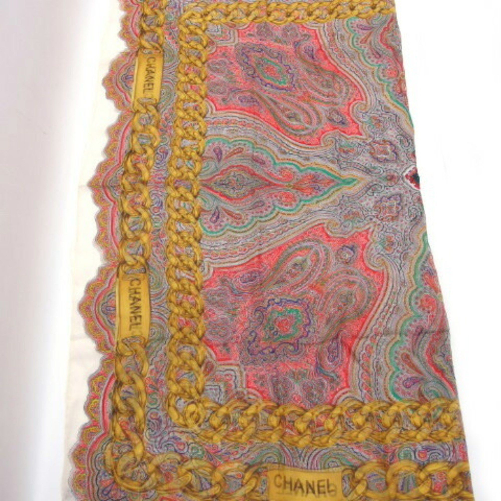 Large Scarf Muffler Chain Paisley Silk Womenswear
