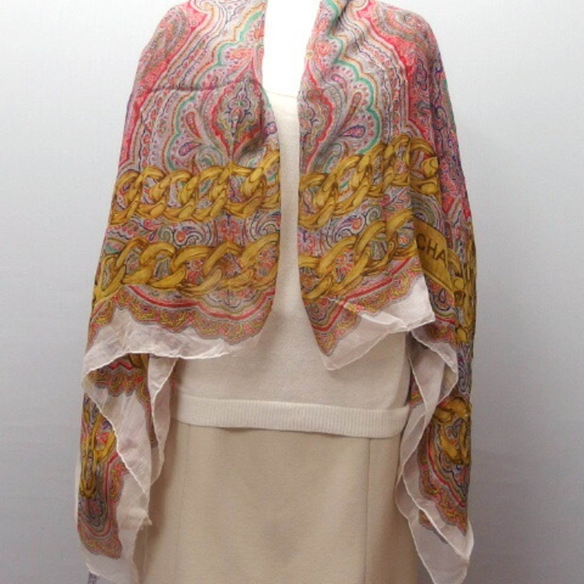 Large Scarf Muffler Chain Paisley Silk Womenswear