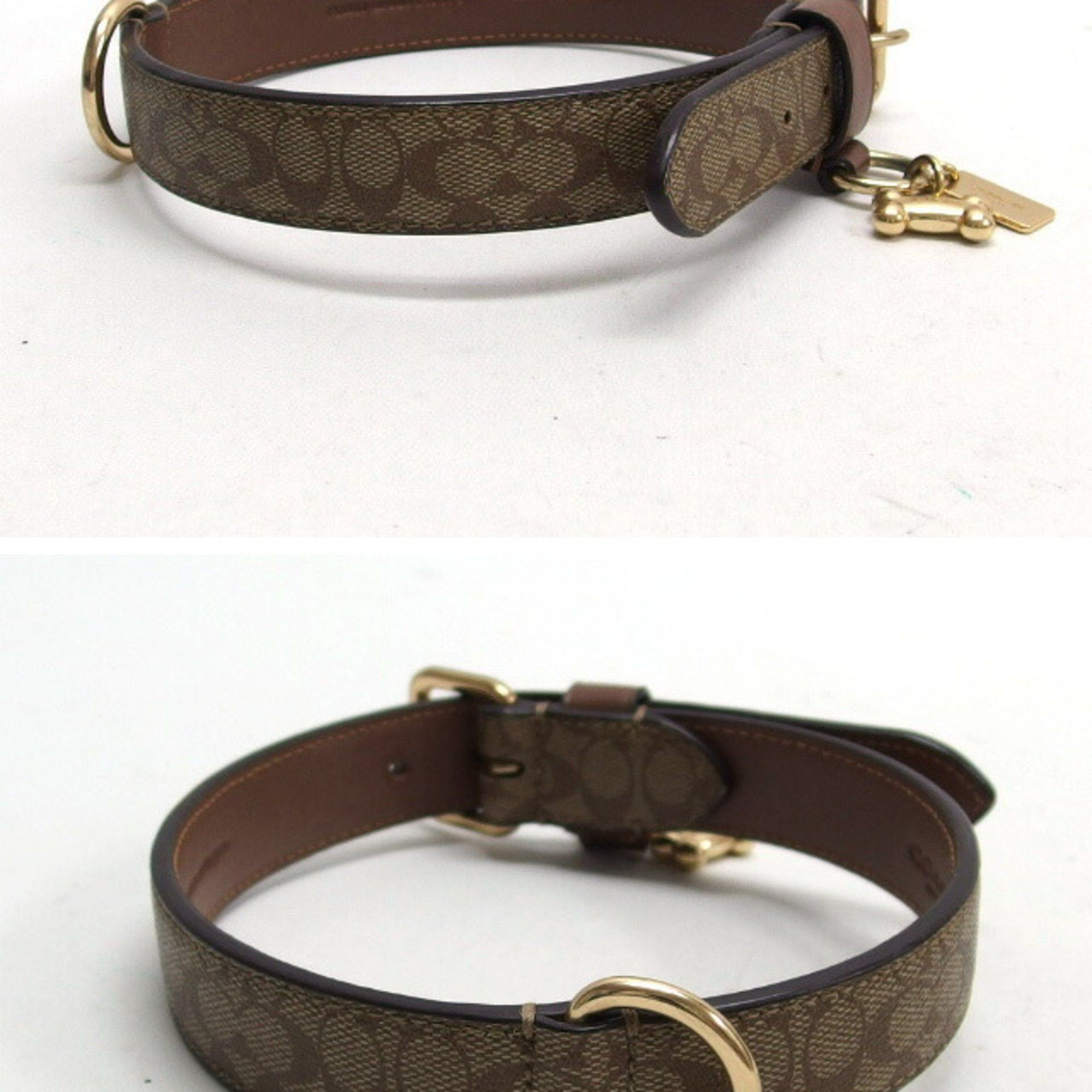 Coach Coach Signature Pet Choker Beige x Brown Size ONE SIZE - 3 Thumbnail