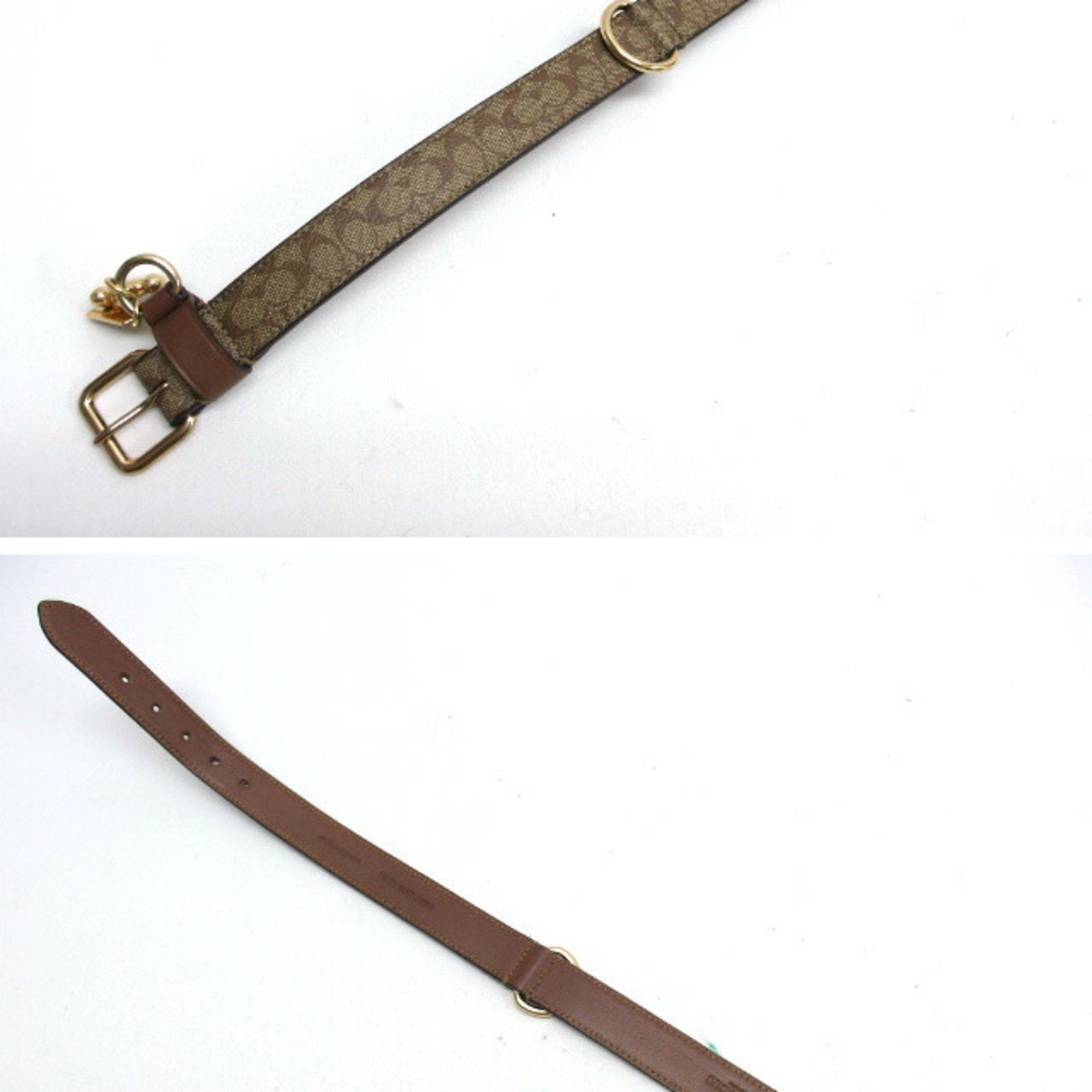 Coach Coach Signature Pet Choker Beige x Brown Size ONE SIZE - 4 Thumbnail