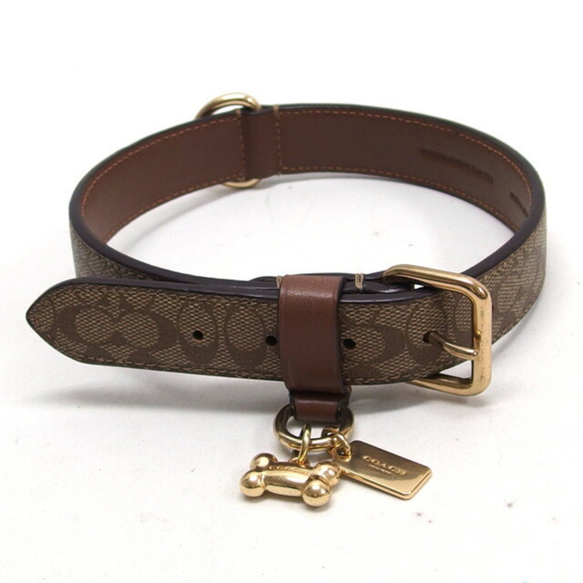 Coach Coach Signature Pet Choker Beige x Brown Size ONE SIZE - 2 Thumbnail