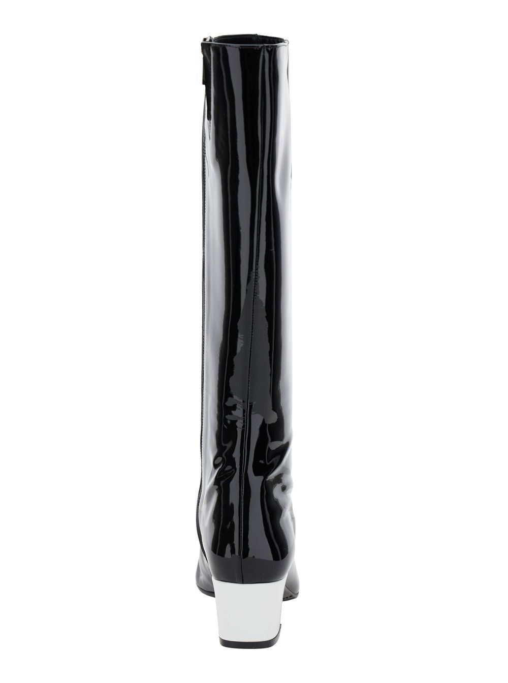Carel Paris 'Malaga' Black Boots with Contrasting Toe in Patent Leather Woman Size US 7.5 / IT 37.5 - 4 Thumbnail