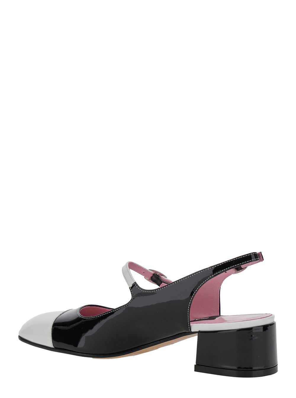 Carel Paris 'Ischia' Black Slingback Pumps with Adjustable Strap in Patent Leather Woman Size US 8 / IT 38 - 3 Thumbnail