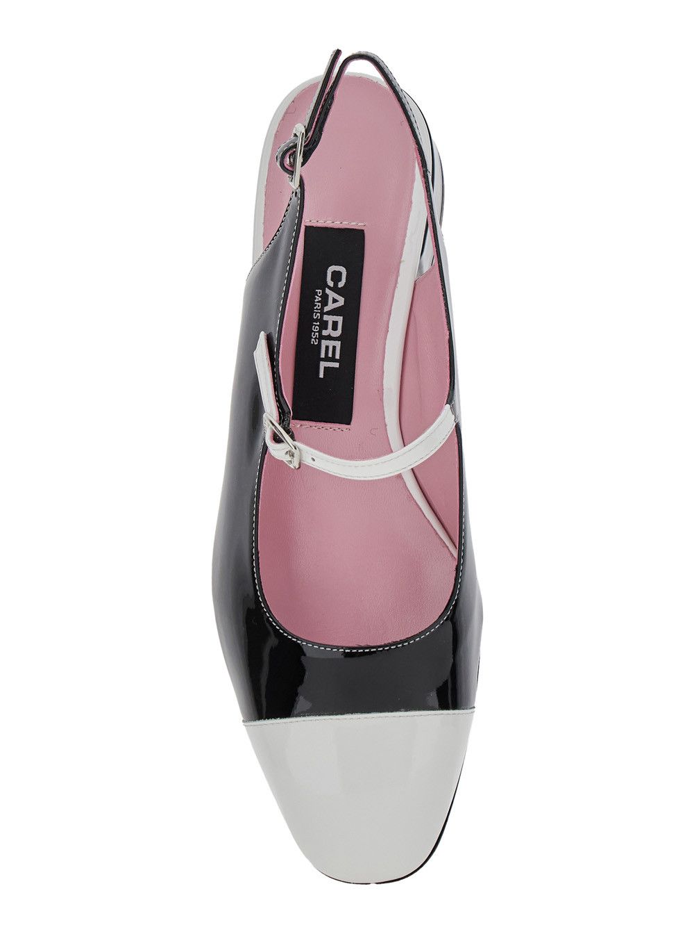 Carel Paris 'Ischia' Black Slingback Pumps with Adjustable Strap in Patent Leather Woman Size US 8 / IT 38 - 4 Thumbnail