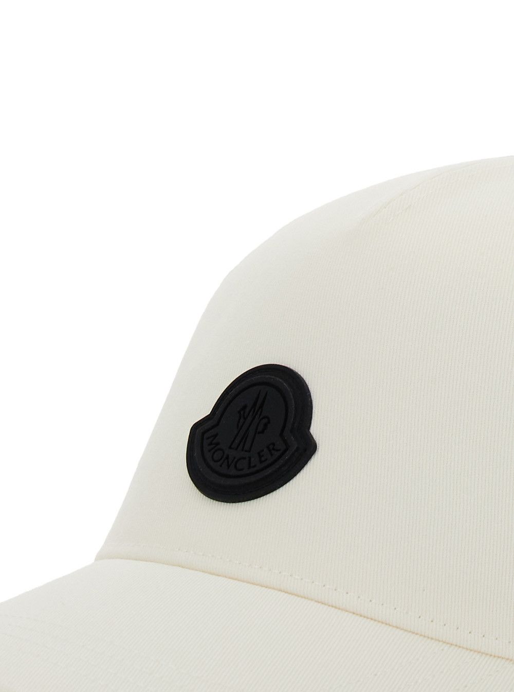 Moncler White Baseball Cap with Logo Patch on the Front in Cotton Man Size ONE SIZE - 3 Thumbnail