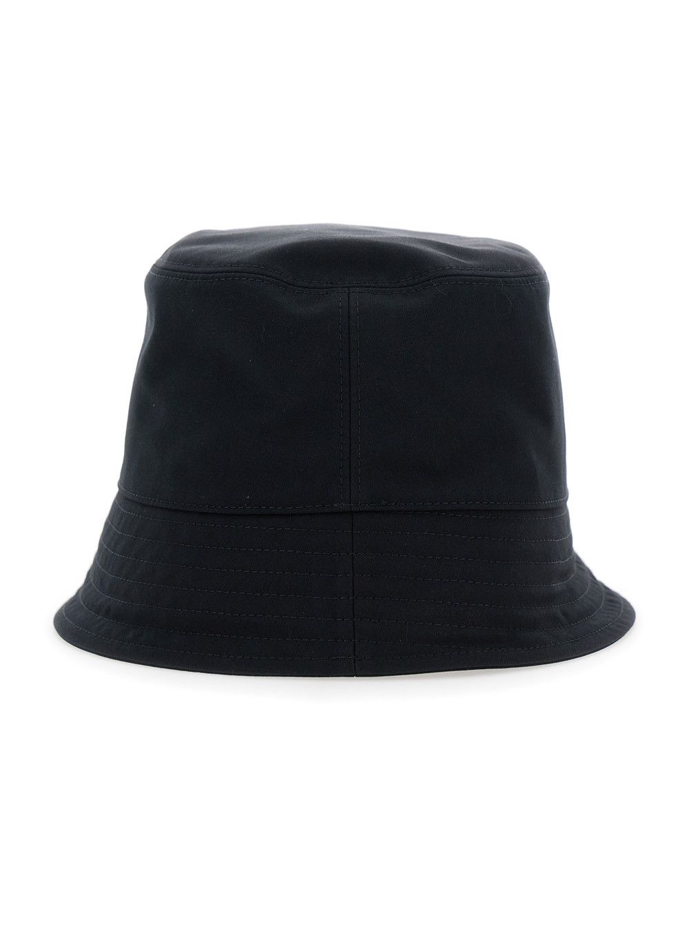 Moncler Black Bucket Hat with Dropped Wide Brim and Logo Patch on the Front in Cotton Blend Woman Size ONE SIZE - 2 Thumbnail