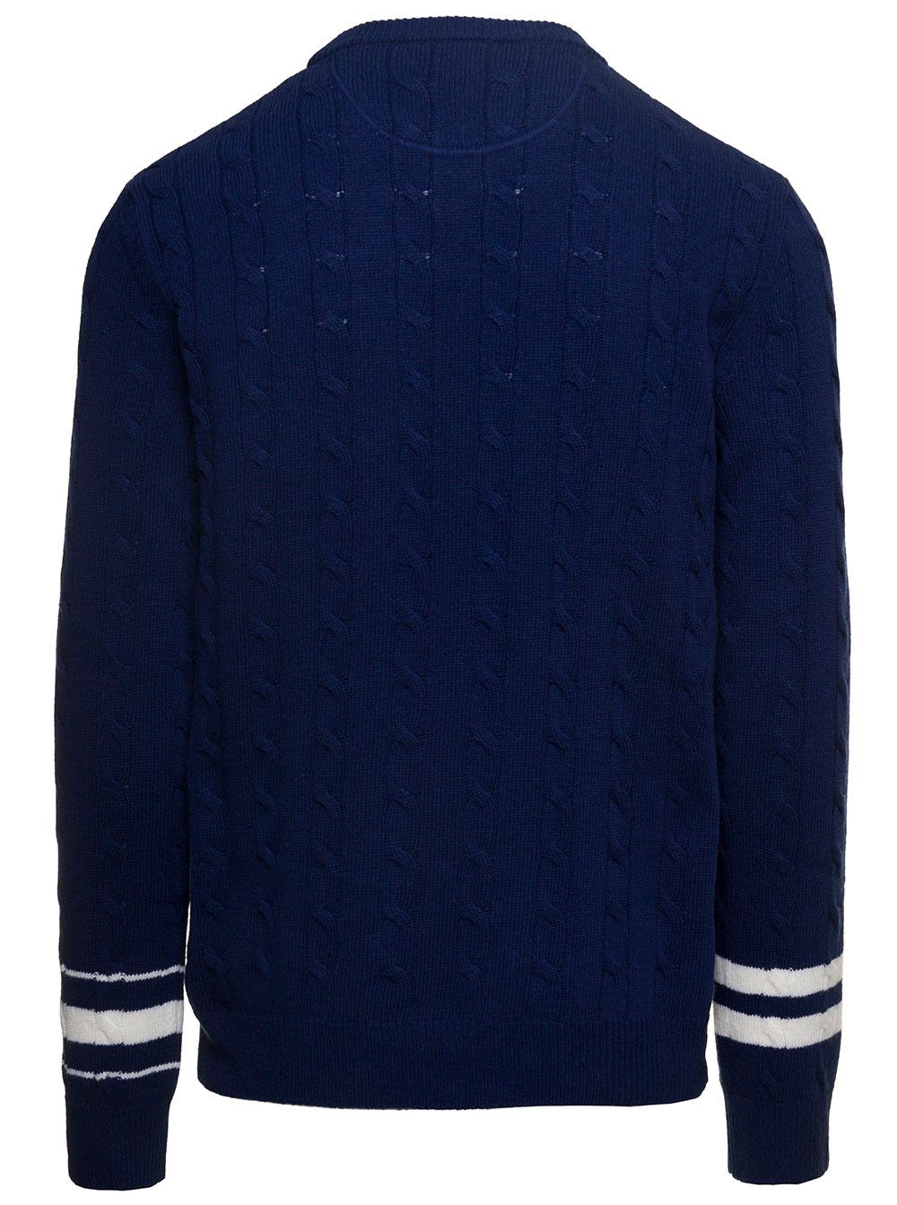 Valentino Contrasting Blue Patch 'VLogo' in Virgin Wool Man Size US L / EU 52-54 / 3 - 2 Thumbnail