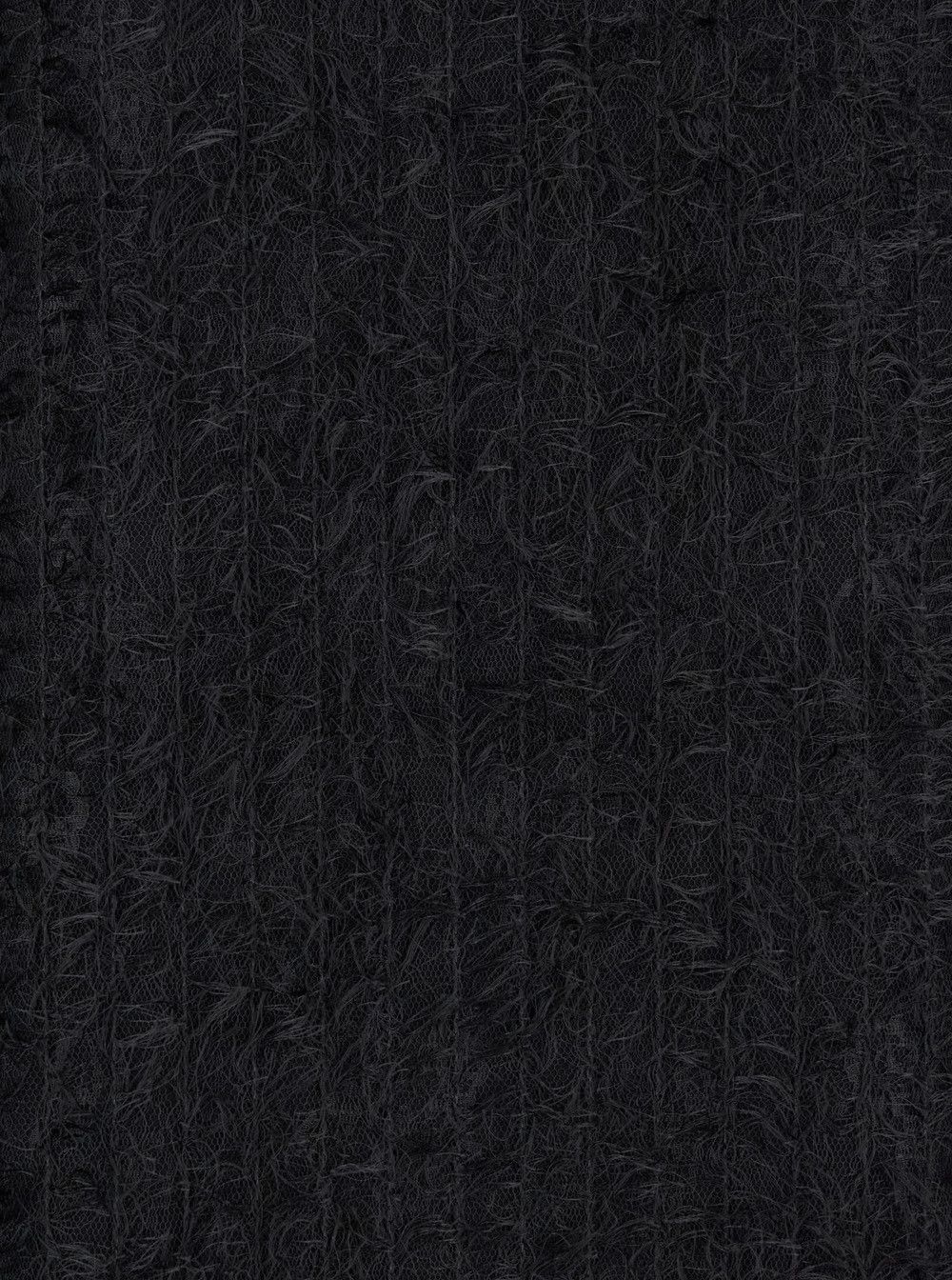 Rohe Black Turtleneck Dress with Fringes All-Over in Fabric Woman Size M / US 6-8 / IT 42-44 - 3 Thumbnail