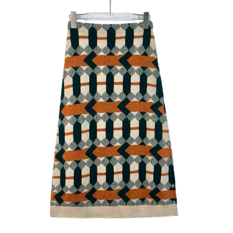 Prada Multicolor Knit Wool Skirt by Prada-dmc Size US 36 / EU 52 - 2 Thumbnail
