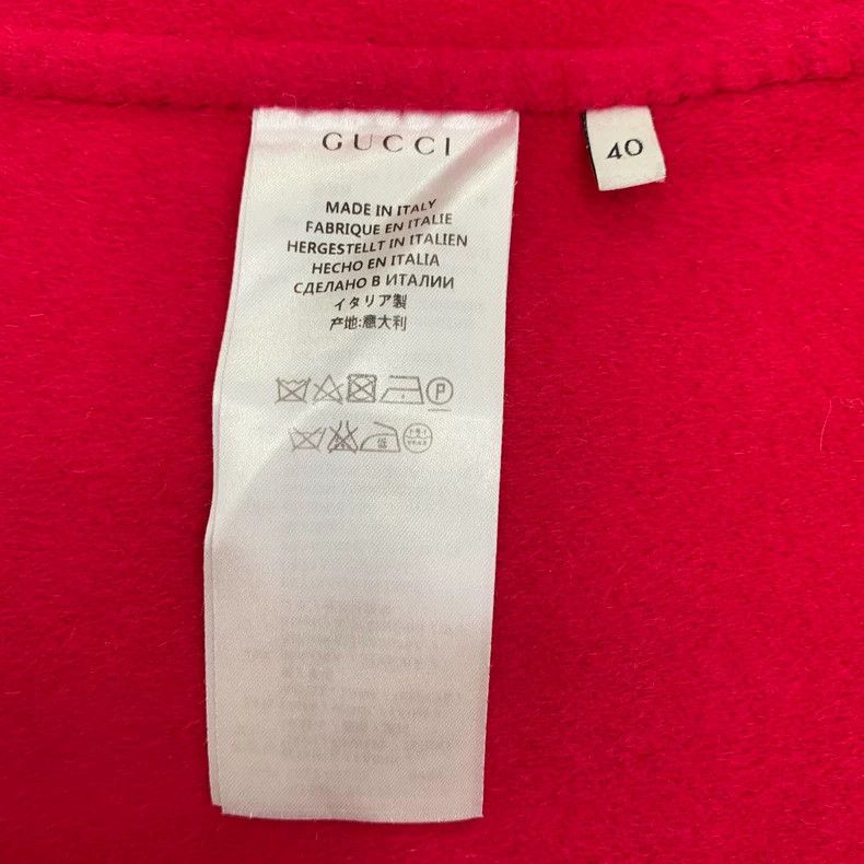 Gucci Gucci Red Wool Coat with Bow Tie-dmc Size US M / EU 48-50 / 2 - 7 Thumbnail