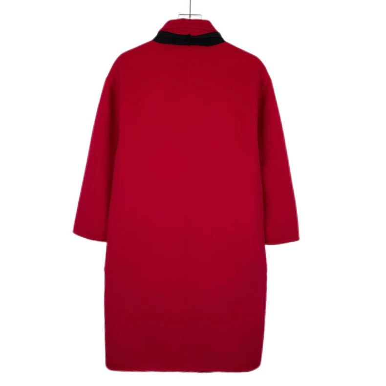 Gucci Gucci Red Wool Coat with Bow Tie-dmc Size US M / EU 48-50 / 2 - 2 Thumbnail