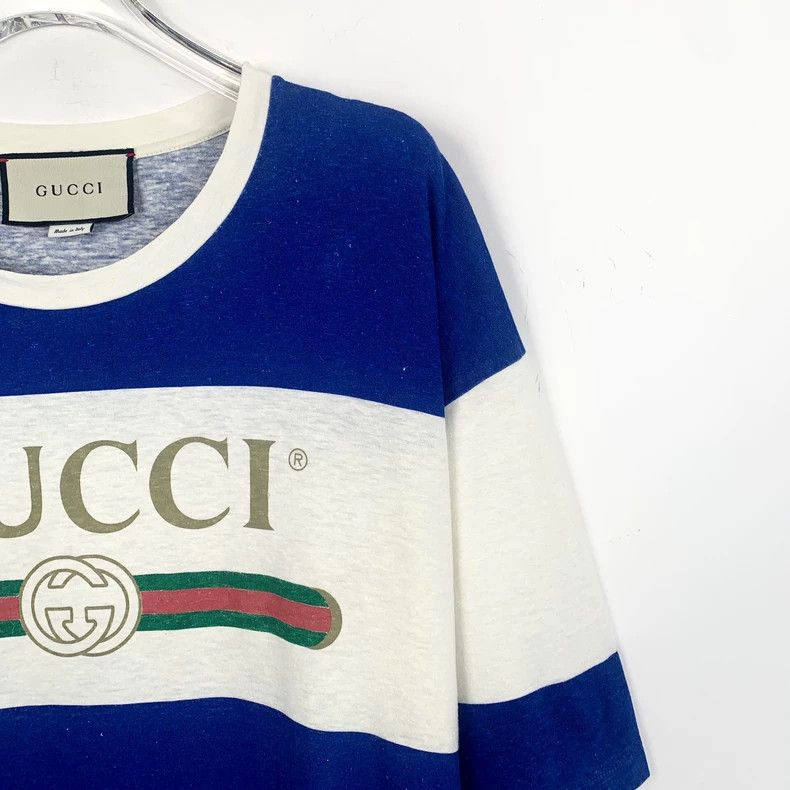 Gucci Gucci Striped Logo Cotton T-Shirt XL-dmc Size US XL / EU 56 / 4 - 3 Thumbnail