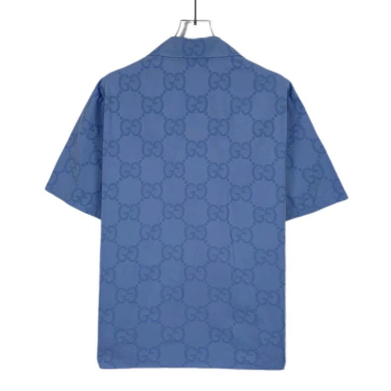 Gucci Gucci Blue Logo Short Sleeve Shirt-dmc Size US S / EU 44-46 / 1 - 2 Thumbnail