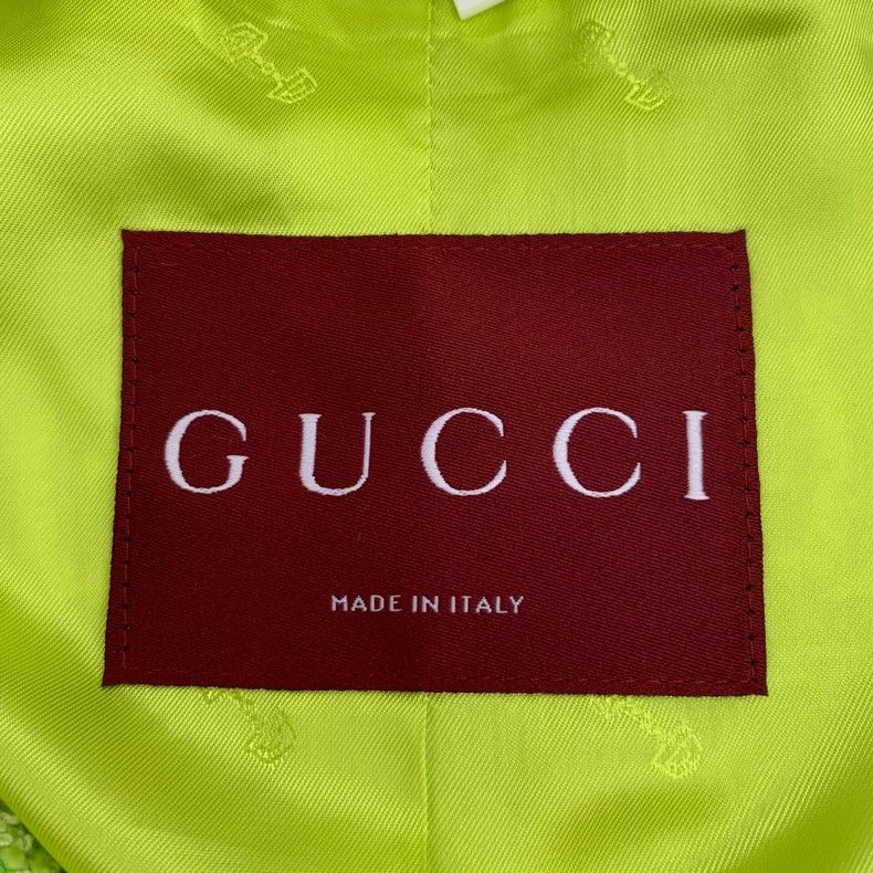 Gucci Gucci Fluorescent Yellow Logo Jacket-dmc Size US XS / EU 42 / 0 - 5 Thumbnail