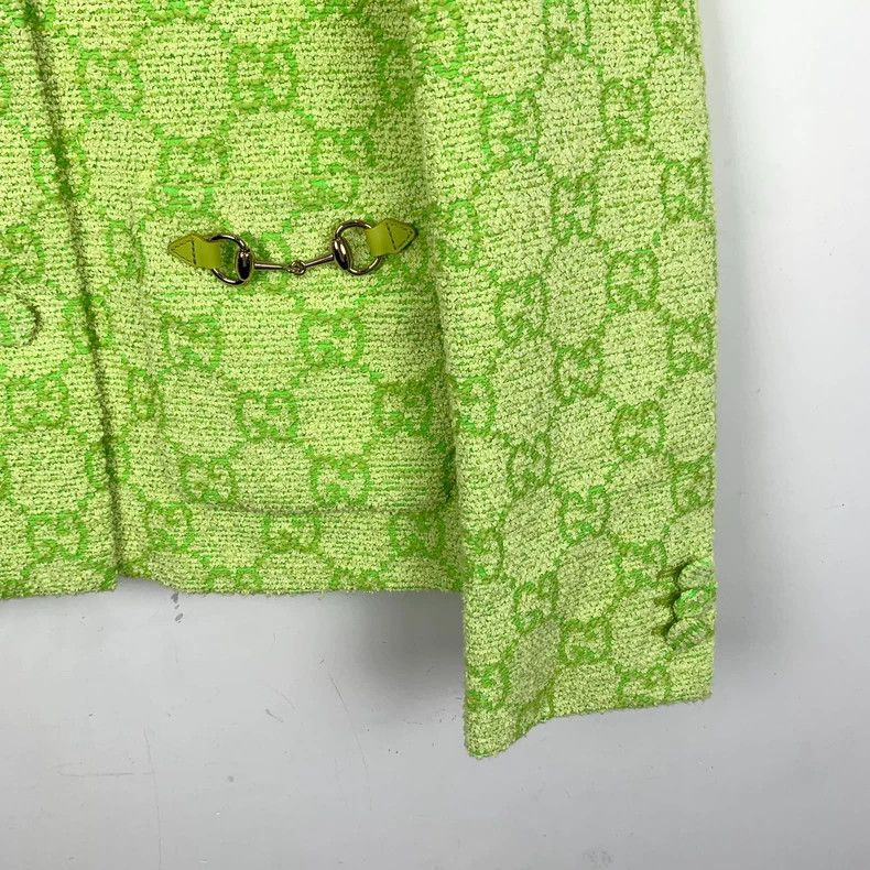 Gucci Gucci Fluorescent Yellow Logo Jacket-dmc Size US XS / EU 42 / 0 - 4 Thumbnail