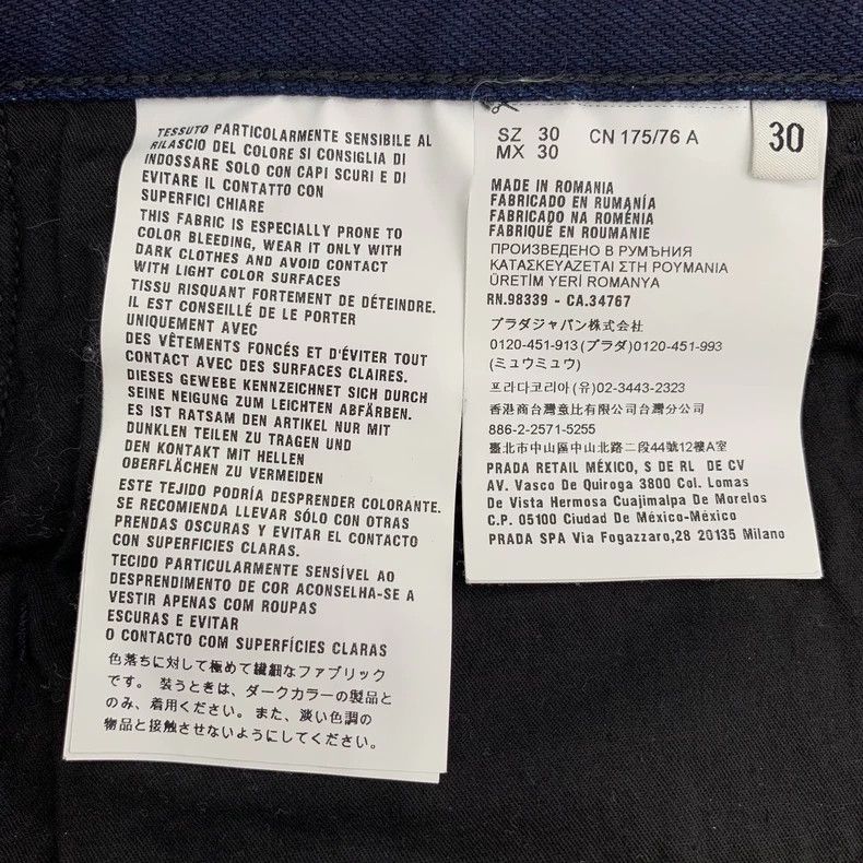 Prada Prada Deep Blue Cotton Casual Denim Pants-dmc Size US 30 / EU 46 - 8 Thumbnail