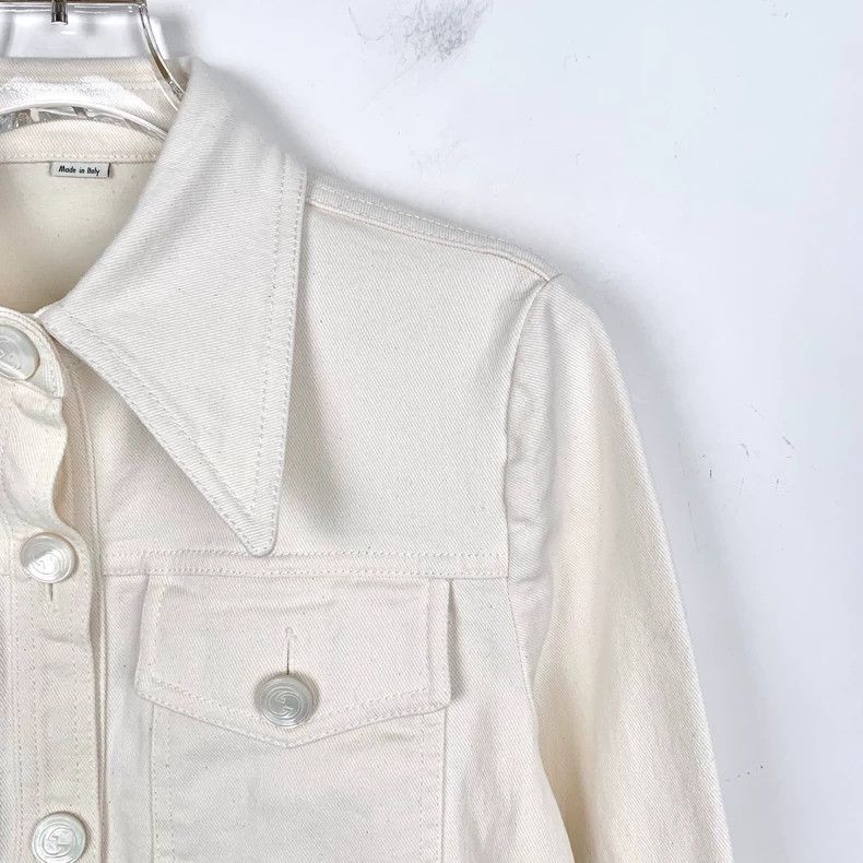 Gucci White Cotton Long Sleeve Denim Jacket-dmc Size US S / EU 44-46 / 1 - 3 Thumbnail