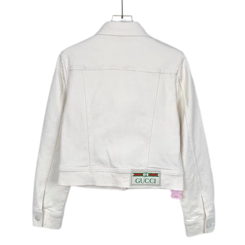 Gucci White Cotton Long Sleeve Denim Jacket-dmc Size US S / EU 44-46 / 1 - 2 Thumbnail
