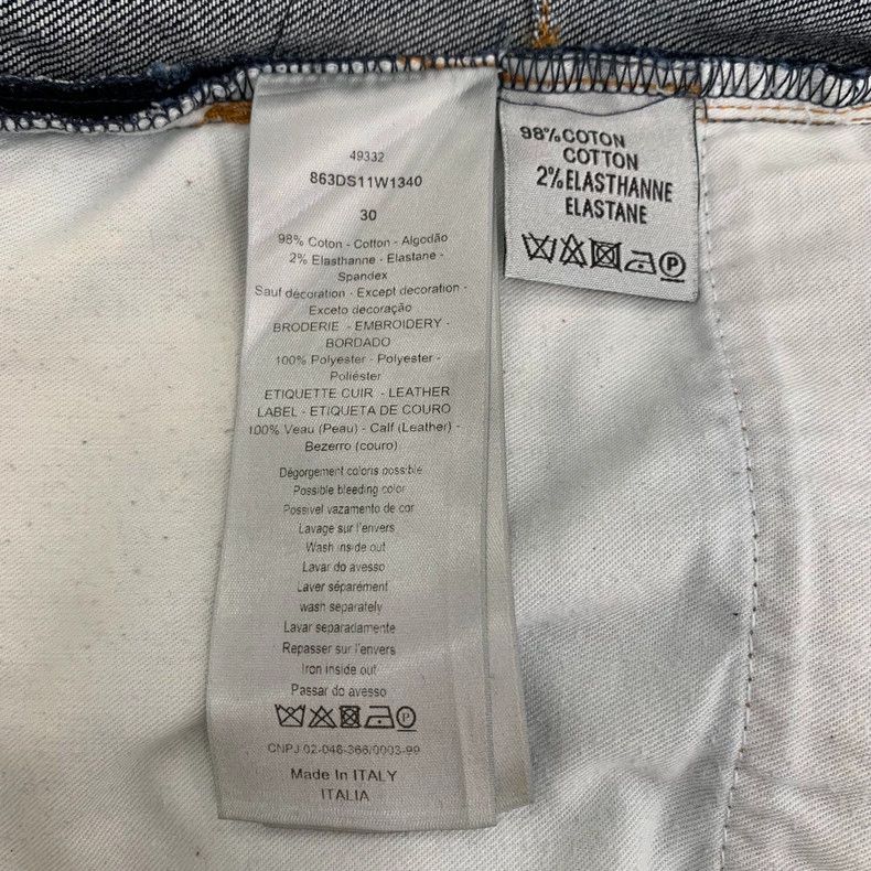 Dior Dark Blue Bee Logo Denim Pants-dmc Size US 30 / EU 46 - 8 Thumbnail