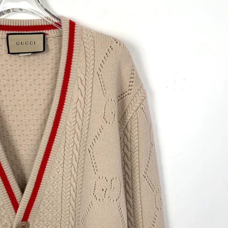 Gucci Gucci Logo Print Knit V-Neck Sweater-dmc Size US S / EU 44-46 / 1 - 3 Thumbnail