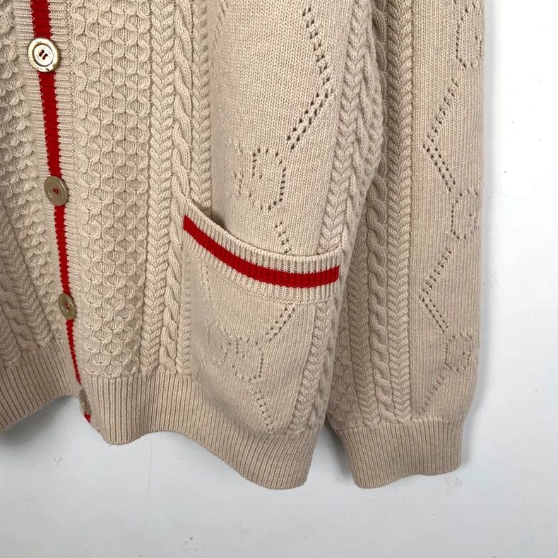 Gucci Gucci Logo Print Knit V-Neck Sweater-dmc Size US S / EU 44-46 / 1 - 4 Thumbnail