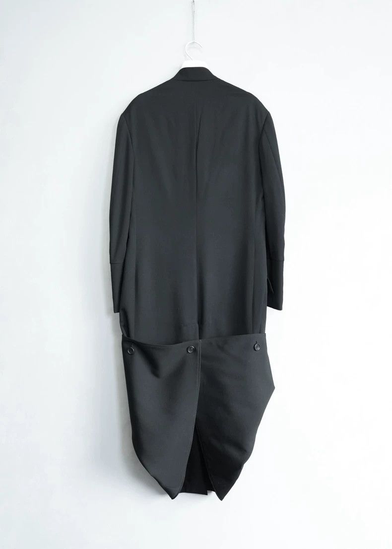 Black Wool Double-Breasted Coat by Yohji Yamamoto-dmc