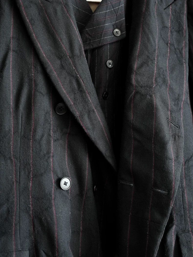 Yohji Yamamoto Yohji Yamamoto Striped Double-Breasted Jacket-dmc Size US M / EU 48-50 / 2 - 8 Thumbnail
