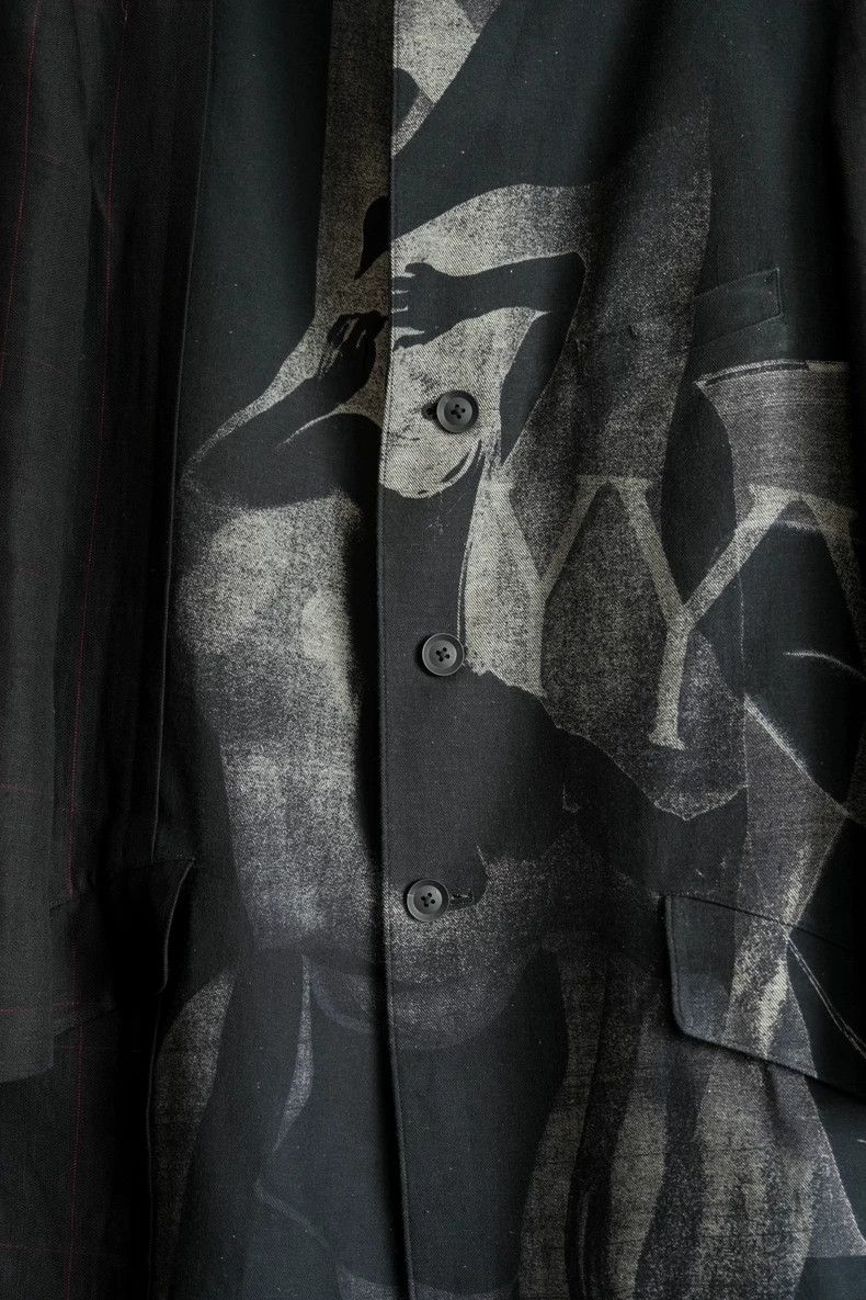Yohji Yamamoto Yohji Yamamoto Linen Pattern Coat-dmc Size US M / EU 48-50 / 2 - 4 Thumbnail