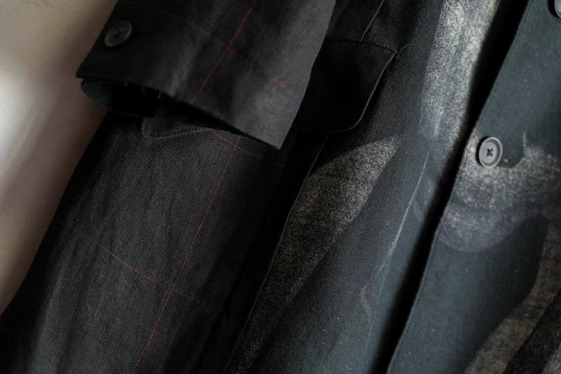 Yohji Yamamoto Yohji Yamamoto Linen Pattern Coat-dmc Size US M / EU 48-50 / 2 - 6 Thumbnail
