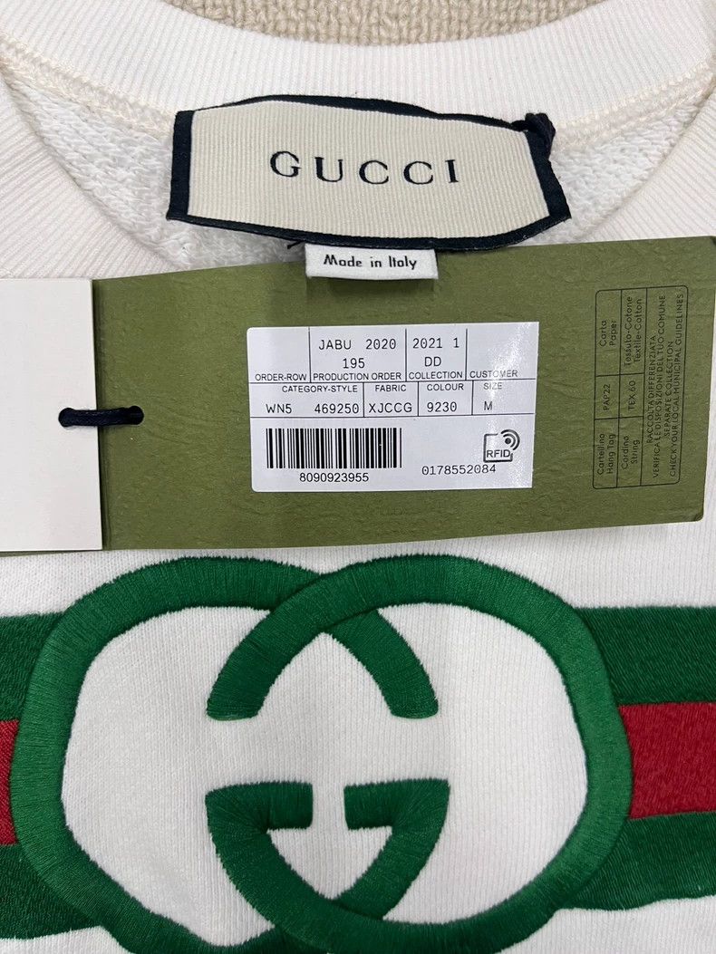 Gucci Classic Embroidered Gucci Long Sleeve Sweatshirt-dmc Size US M / EU 48-50 / 2 - 3 Thumbnail
