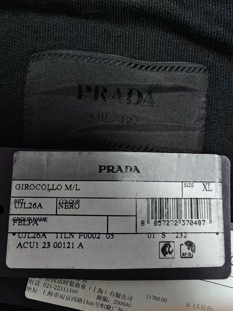 Prada Prada Long Sleeve Sweatshirt with Logo-dmc Size US XL / EU 56 / 4 - 4 Thumbnail