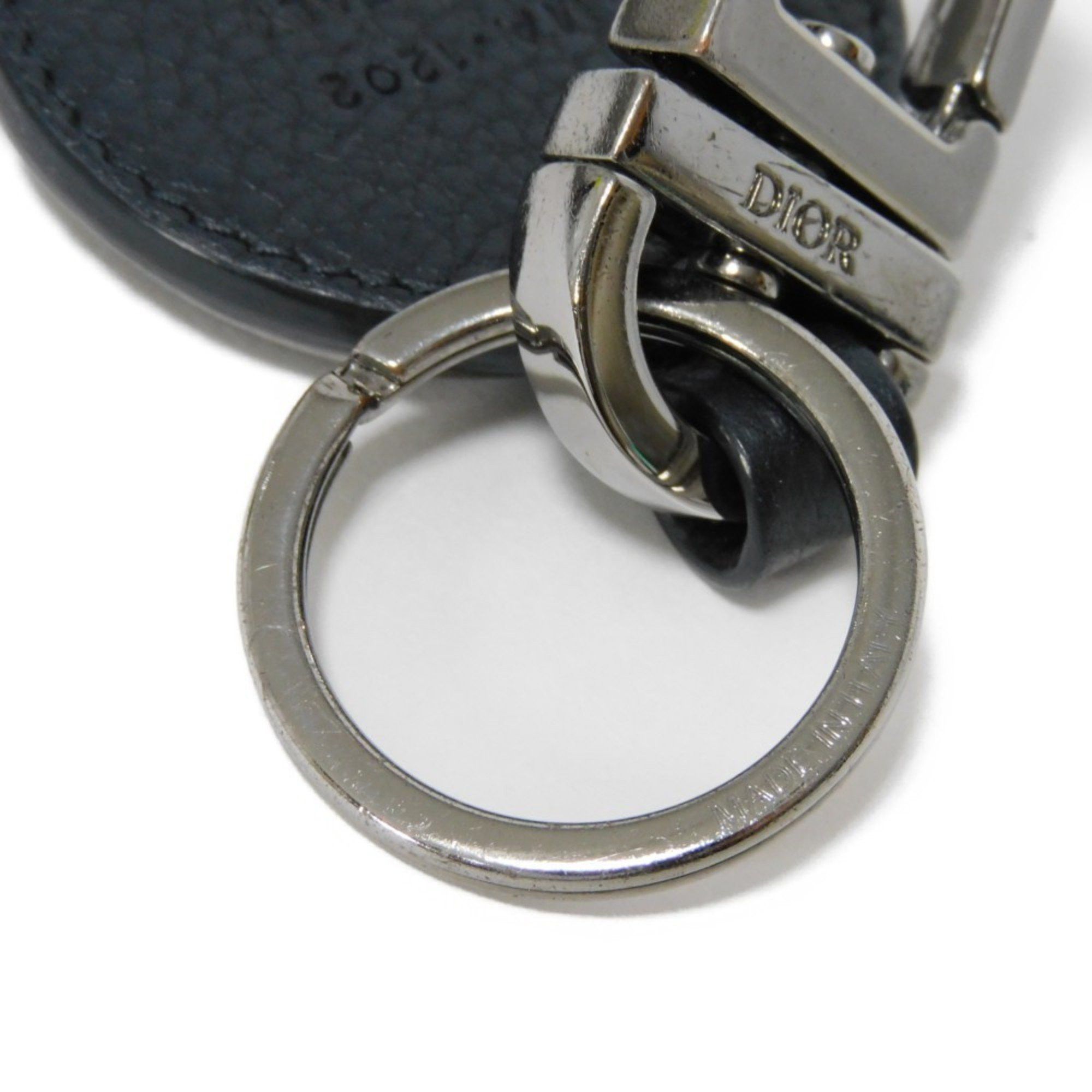 Dior Christian Dior Dior Key Holder D-Touch Ring Grain Calf Bag Charm Current Metal Black 2ESKH347YMJ_H00N Men's Size ONE SIZE - 8 Thumbnail