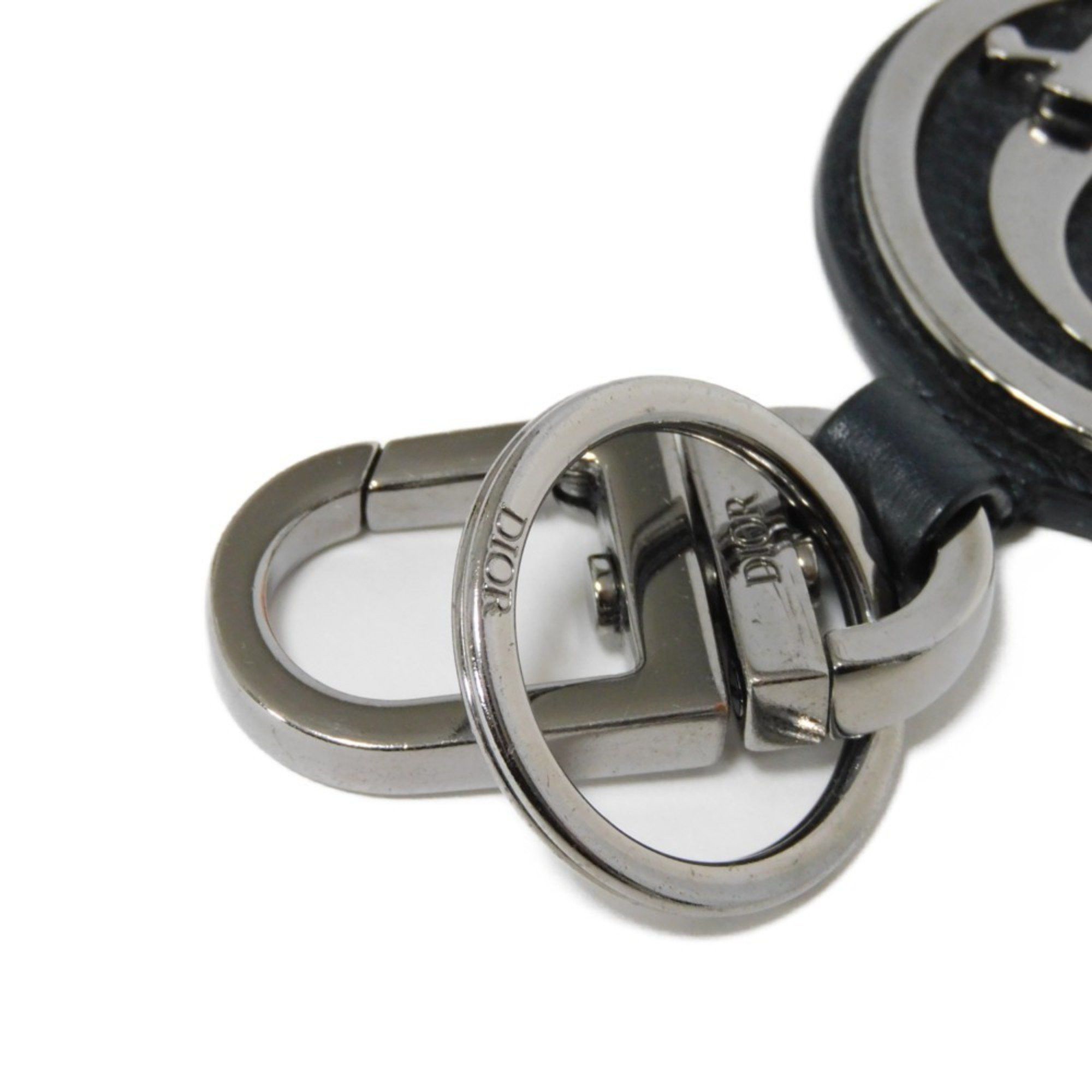 Dior Christian Dior Dior Key Holder D-Touch Ring Grain Calf Bag Charm Current Metal Black 2ESKH347YMJ_H00N Men's Size ONE SIZE - 5 Thumbnail