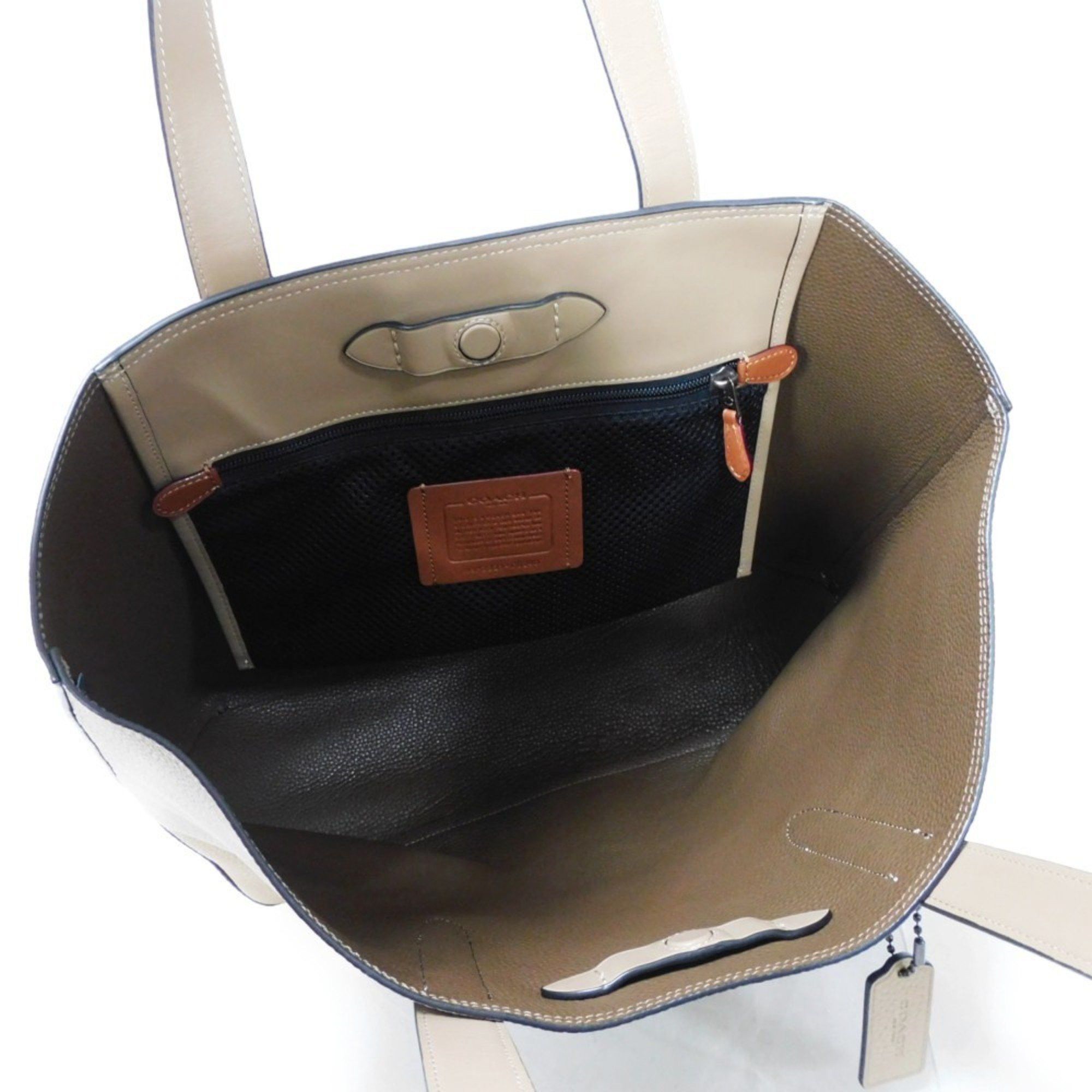 Coach Coach Tote Bag Gotham 34 San Barona Refined Calf Greige Shoulder Embossed Macadamia C0240 Men's Size ONE SIZE - 5 Thumbnail