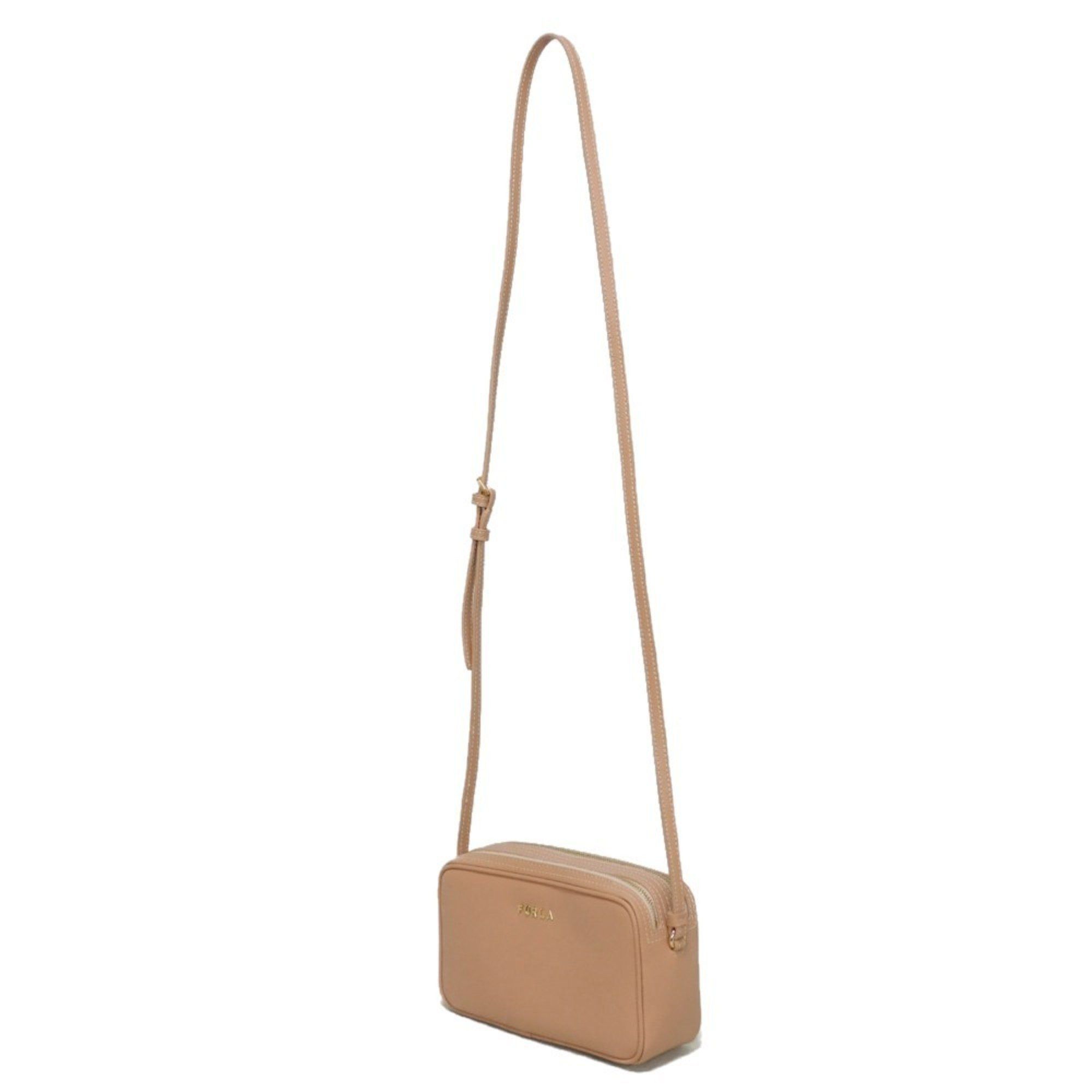 Furla Shoulder Bag Lily XL Crossbody Pouch W Zip Pink Beige Metal Moonstone EK27LIL Women's