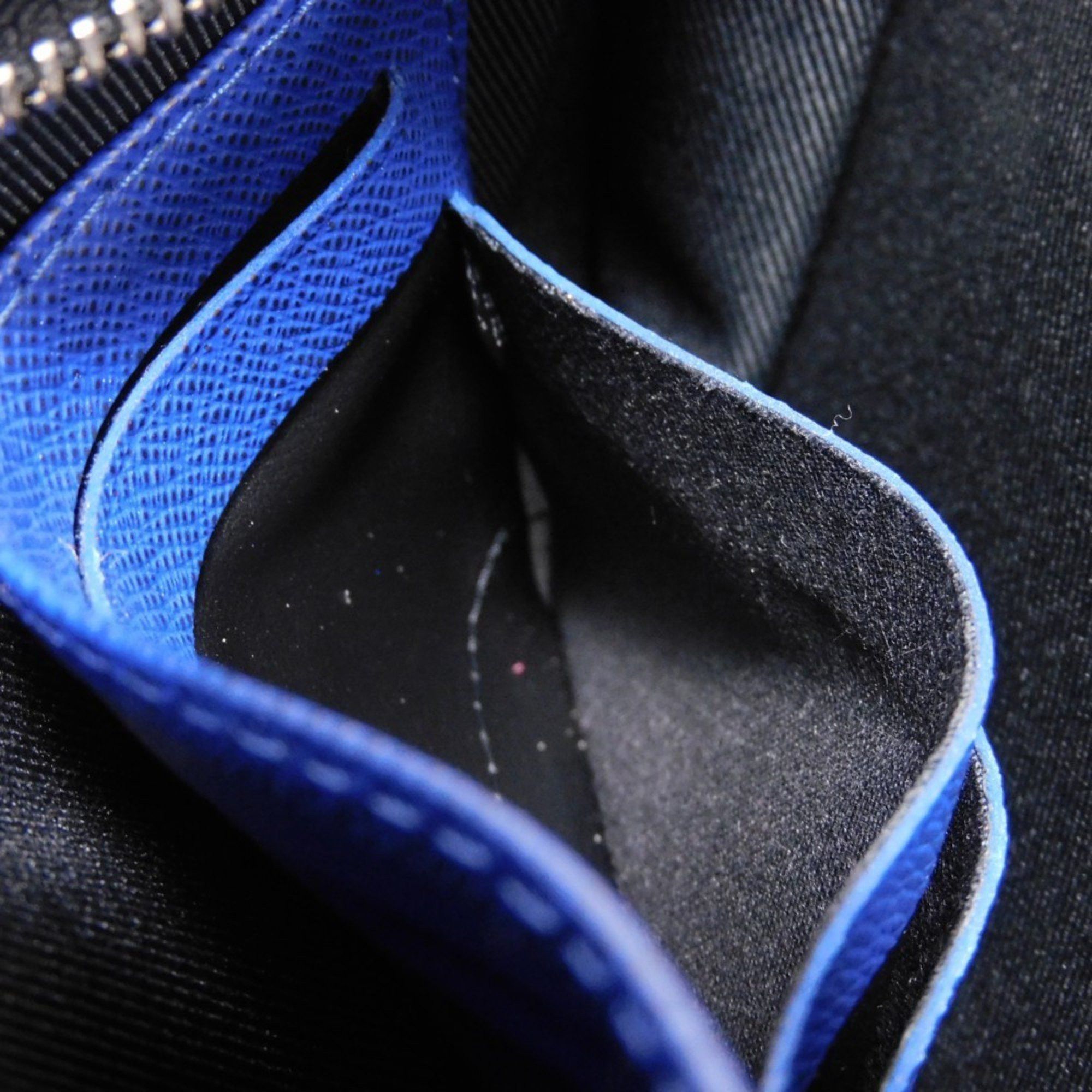 Louis Vuitton Louis Vuitton Clutch Bag Pochette Voyage MM LV Embossed Blue Second Taiga Cobalt M30575 Men's Size ONE SIZE - 8 Thumbnail