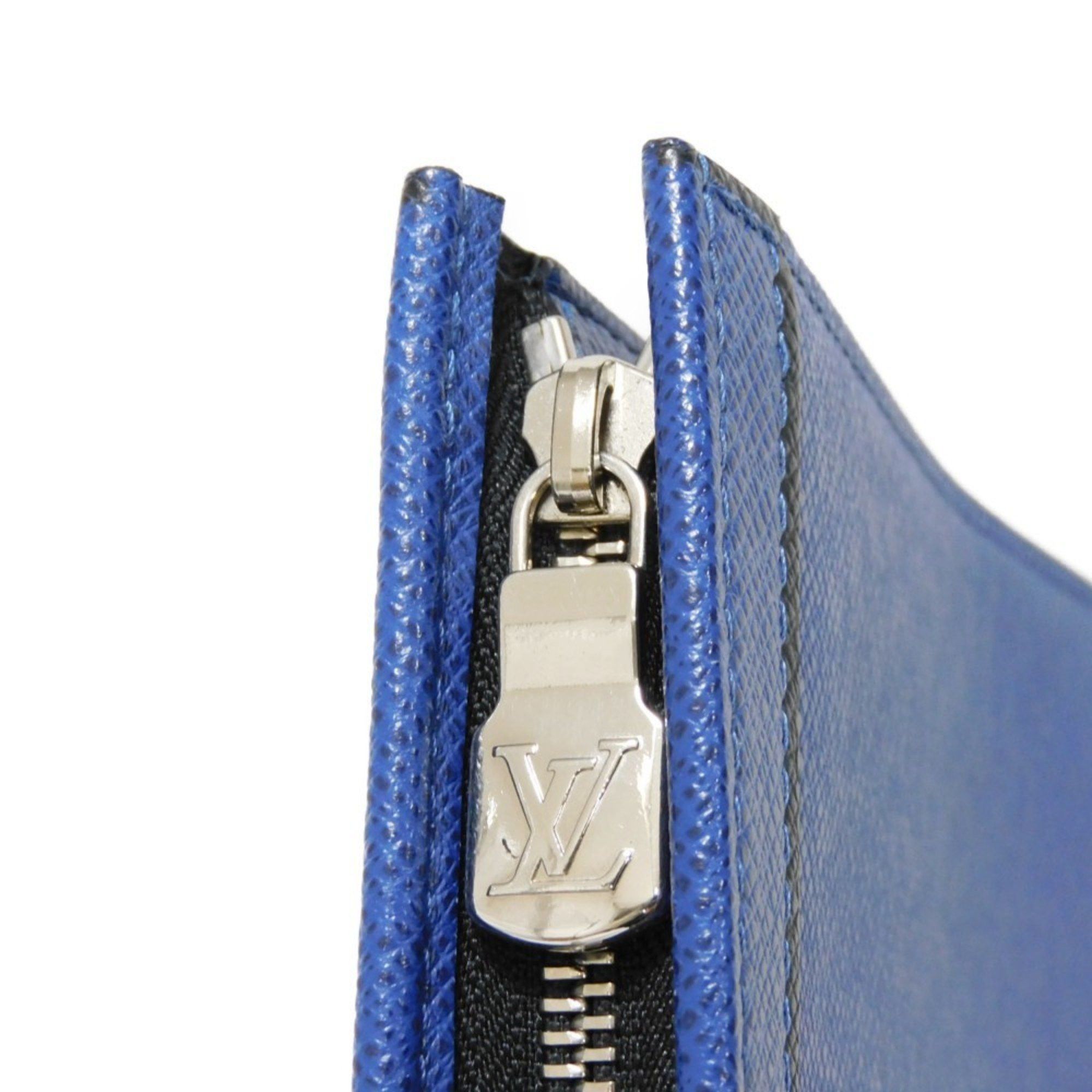 Louis Vuitton Louis Vuitton Clutch Bag Pochette Voyage MM LV Embossed Blue Second Taiga Cobalt M30575 Men's Size ONE SIZE - 10 Thumbnail