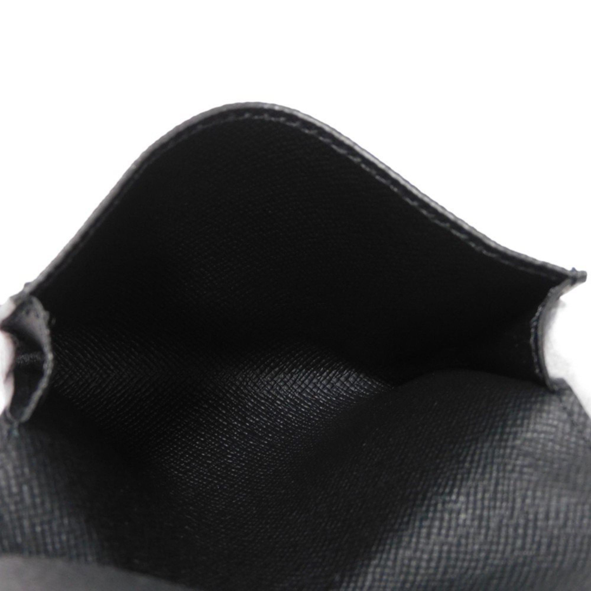 Louis Vuitton LOUIS VUITTON Card Case Envelope Carte de Visite LV Embossed Black Snap Button Bi-Fold Taiga M64595 Men's Size ONE SIZE - 8 Thumbnail