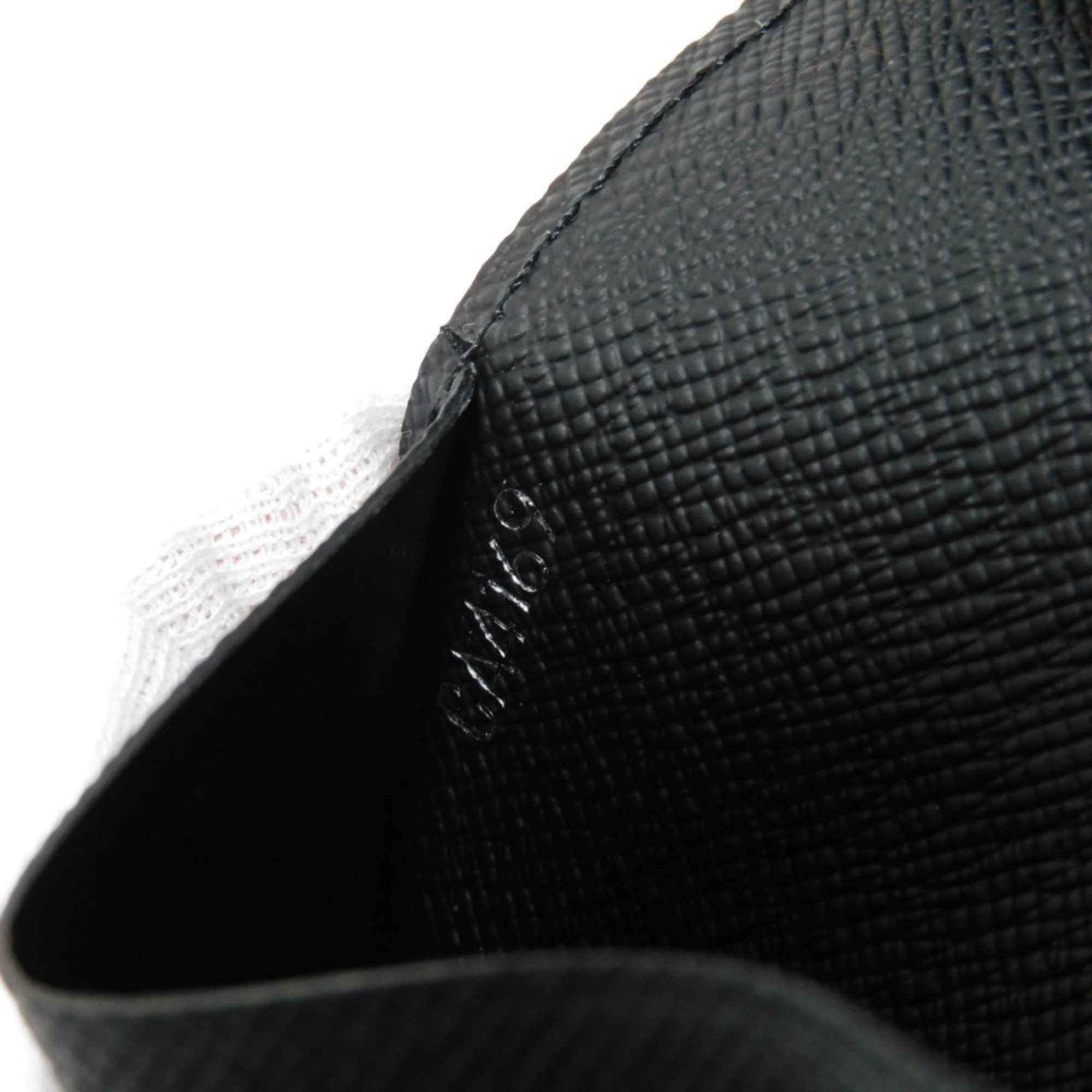 Louis Vuitton LOUIS VUITTON Card Case Envelope Carte de Visite LV Embossed Black Snap Button Bi-Fold Taiga M64595 Men's Size ONE SIZE - 7 Thumbnail