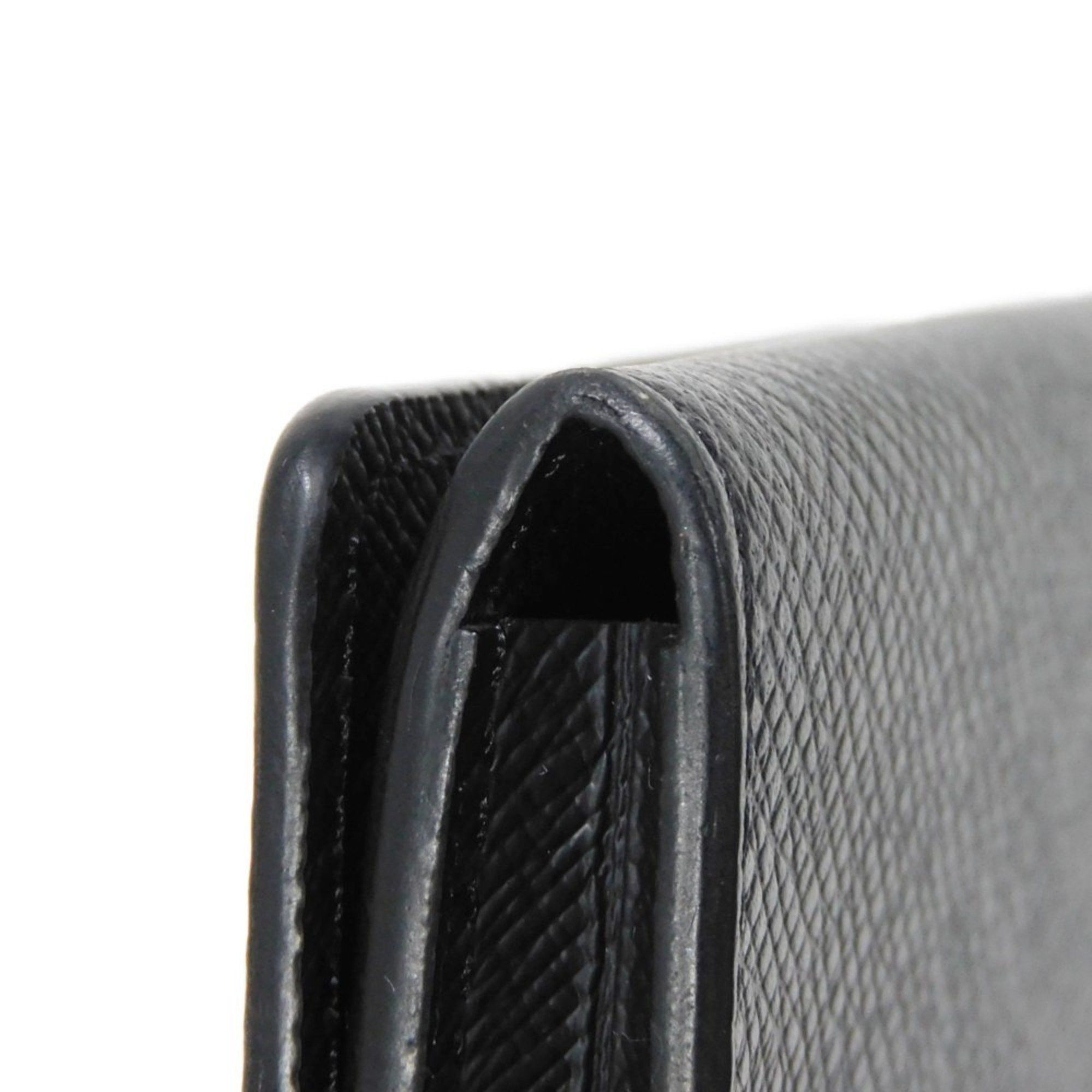 Louis Vuitton LOUIS VUITTON Card Case Envelope Carte de Visite LV Embossed Black Snap Button Bi-Fold Taiga M64595 Men's Size ONE SIZE - 13 Thumbnail