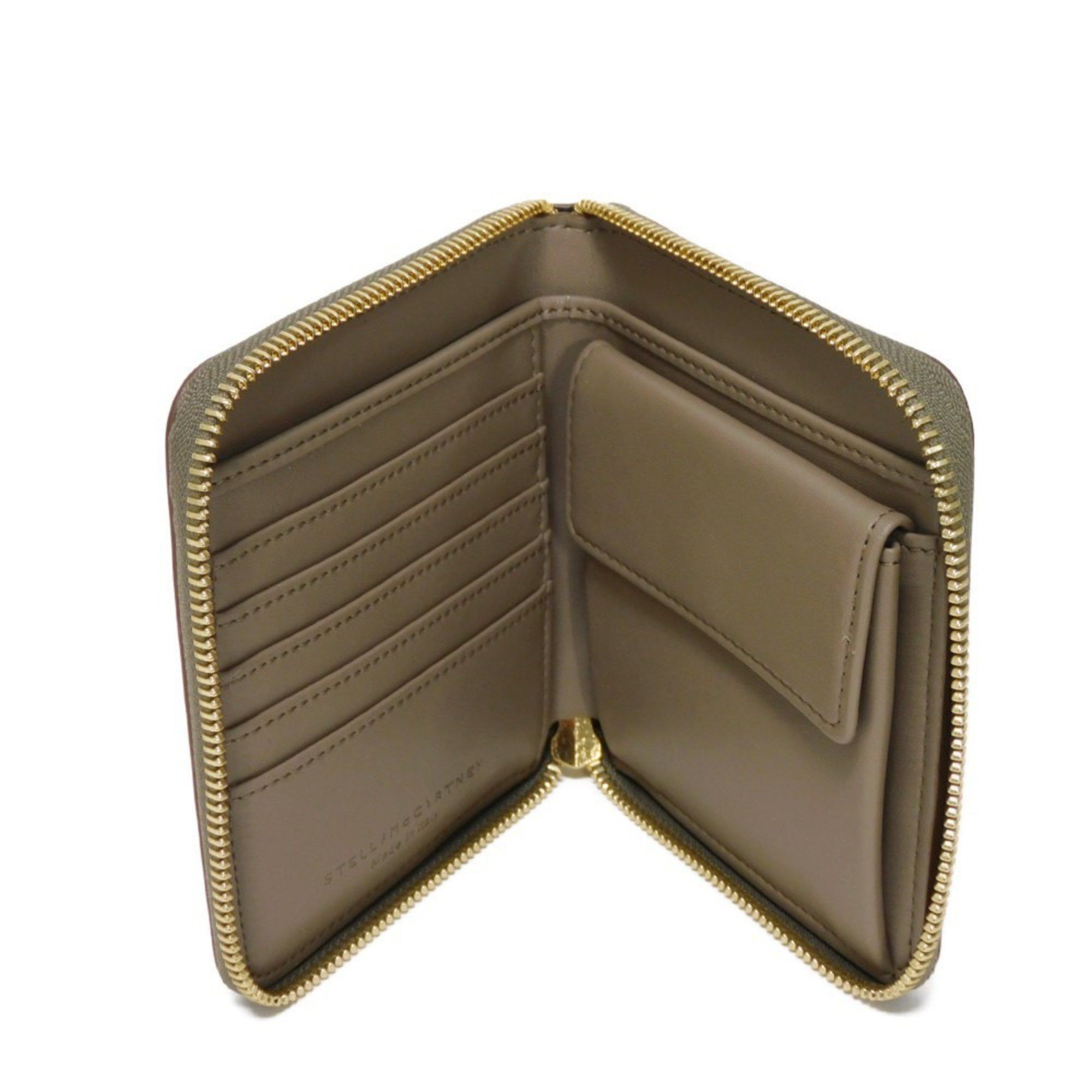 Stella McCartney Stella McCartney Bi-fold Wallet Perforated Zip Circle Punching 7P0009 W8856 6802 Women's Billfold Size ONE SIZE - 5 Thumbnail
