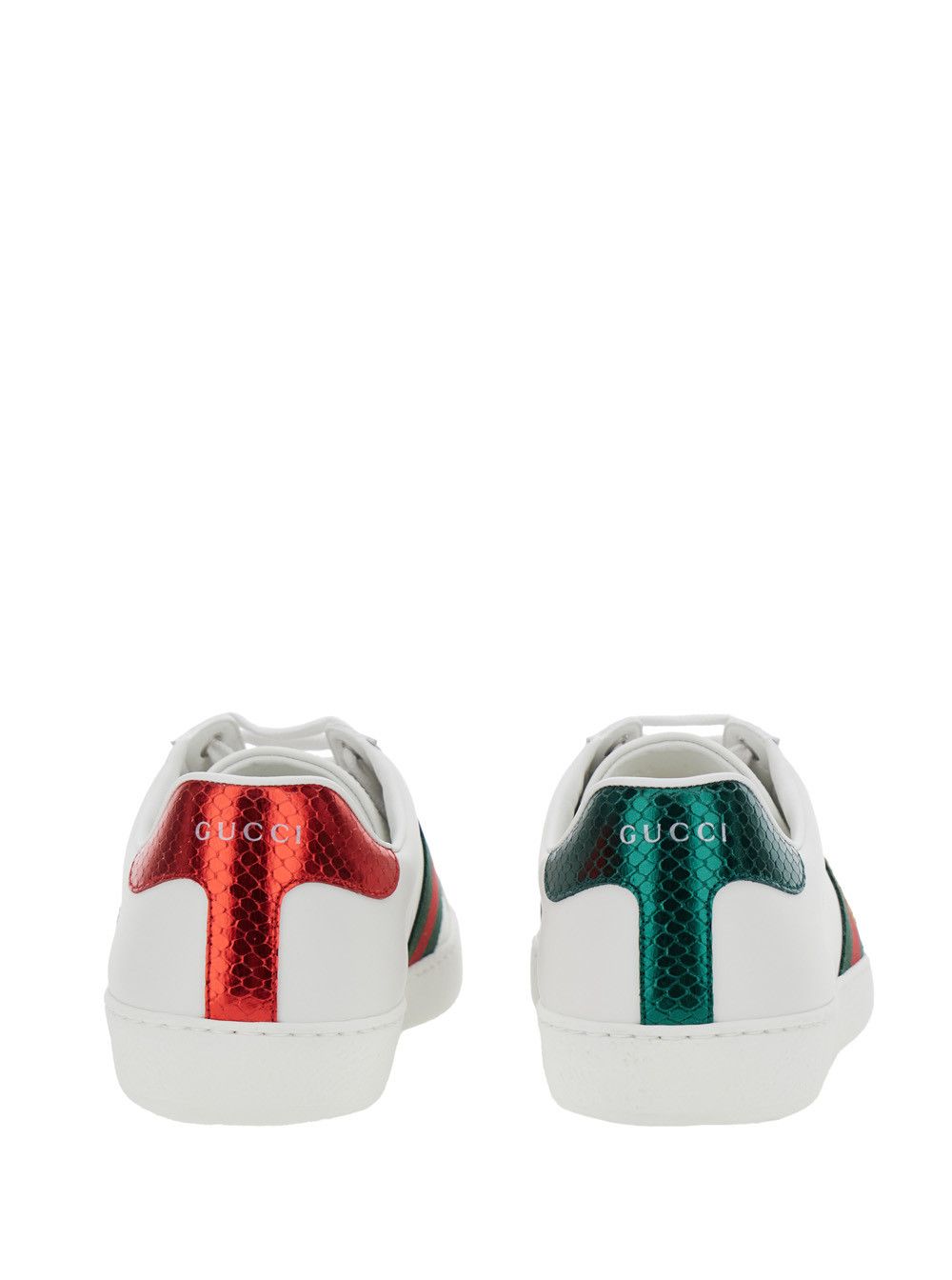 Gucci 'Ace' White Sneakers with Bee Embroidery and Web Detail in Leather Man Size US 9 / EU 42 - 5 Thumbnail